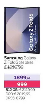 Aanbieding: Samsung Galaxy Z Fold6