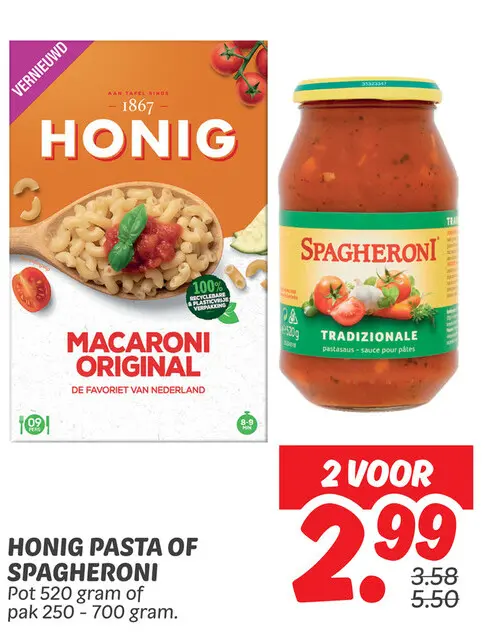 Aanbieding: Honig pasta of Spagheroni
