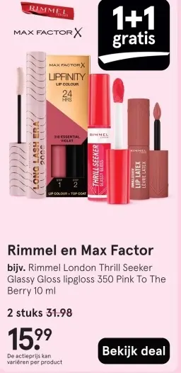 Aanbieding: Rimmel en Max Factor