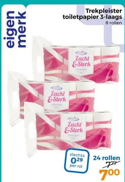 Aanbieding: Trekpleister toiletpapier 3-laags