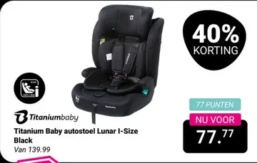 Aanbieding: Titanium Baby autostoel Lunar I-Size Black