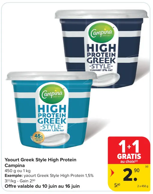 Offre: Yaourt Greek Style High Protein