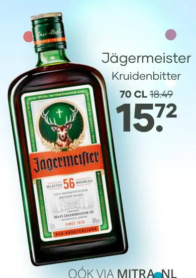 Aanbieding: Jägermeister Kruidenbitter