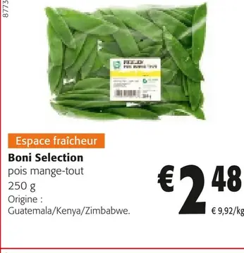 Offre: Boni Selection pois mange-tout