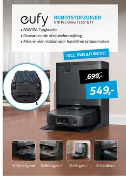Aanbieding: ROBOTSTOFZUIGER X10 Pro Omni T2351G11