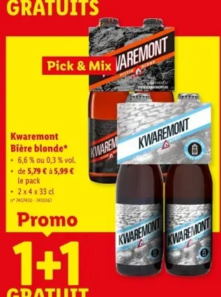 Offre: Bière blonde