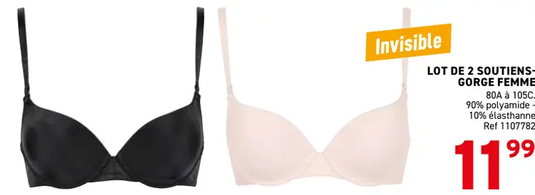 Offre: Lot de 2 soutiens-gorge femme