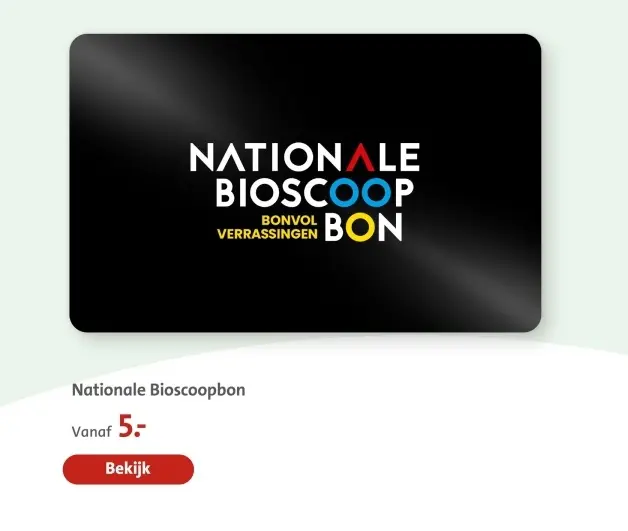 Aanbieding: Nationale Bioscoopbon