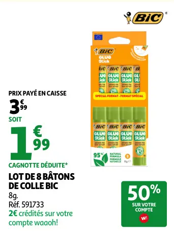 Promotie: Lot de 8 bâtons de colle