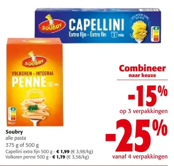 Aanbieding: Soubry Capellini Volkoren Penne