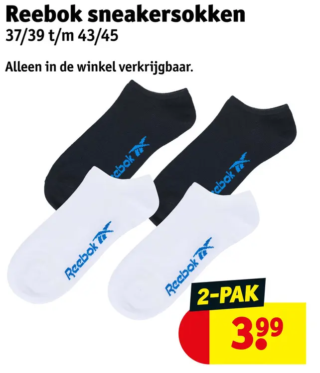 Aanbieding: Reebok sneakersokken