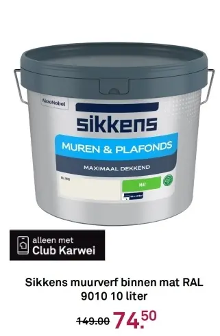 Aanbieding: Muurverf binnen mat RAL