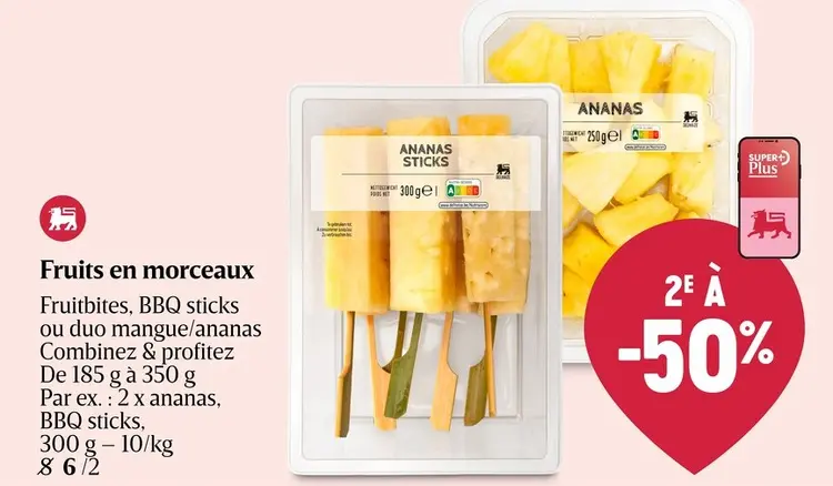 Offre: Fruits en morceaux