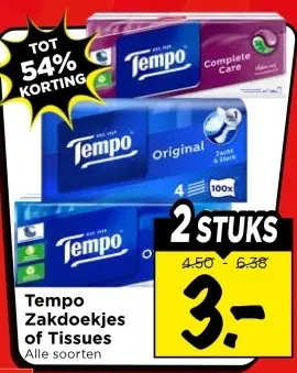 Aanbieding: Zakdoekjes of Tissues