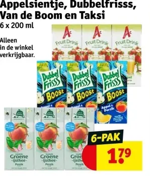 Aanbieding: Appelsientje, Dubbelfrisss, Van de Boom en Taksi