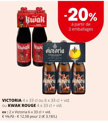 Offre: VICTORIA ou KWAK ROUGE