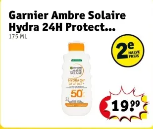 Aanbieding: Garnier Ambre Solaire Hydra 24H Protect...