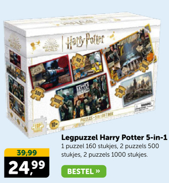 Aanbieding: Legpuzzel Harry Potter 5-in-1