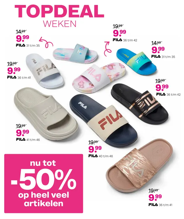 Promotie: FILA slippers
