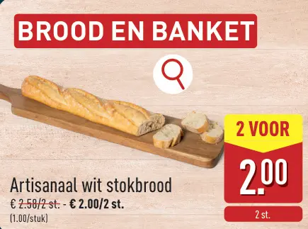 Promotie: Artisanaal wit stokbrood