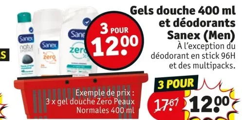Offre: Gels douche et déodorants