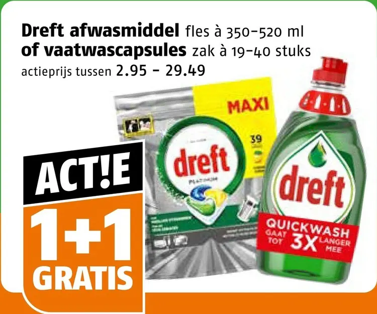 Aanbieding: Afwasmiddel of vaatwascapsules