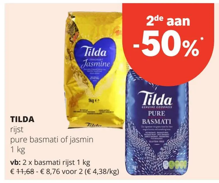 Aanbieding: rijst pure basmati of jasmin