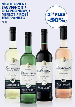 Aanbieding: NIGHT ORIENT SAUVIGNON / CHARDONNAY/ MERLOT /