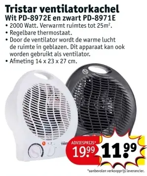Promotie: Tristar ventilatorkachel