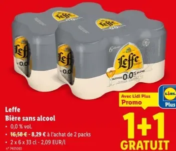 Offre: Bière sans alcool