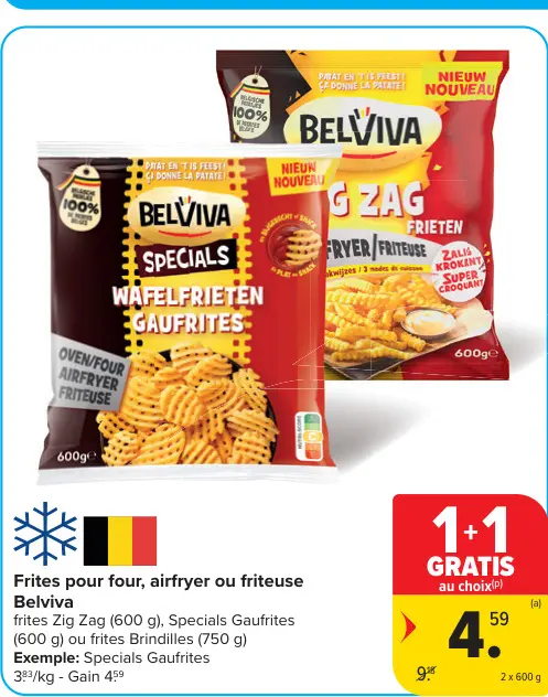 Offre: Frites pour four, airfryer ou friteuse