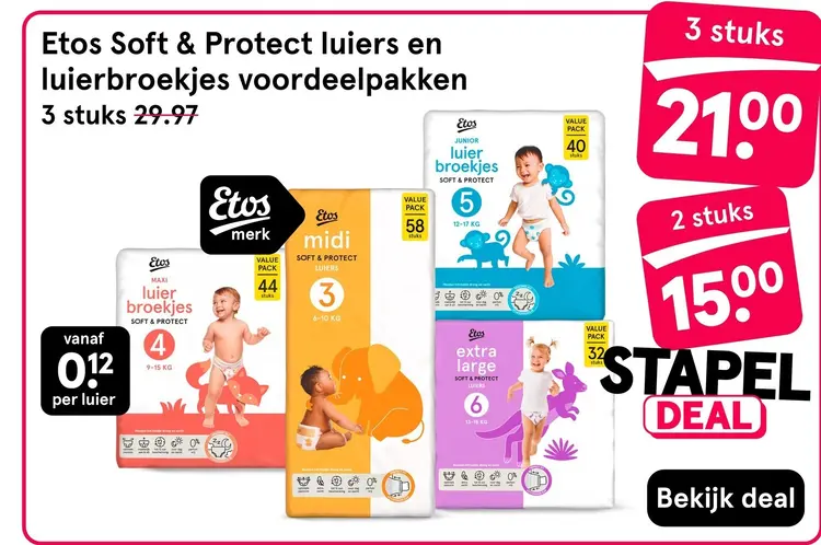 Aanbieding: Soft & Protect luiers en luierbroekjes voordeelpakken