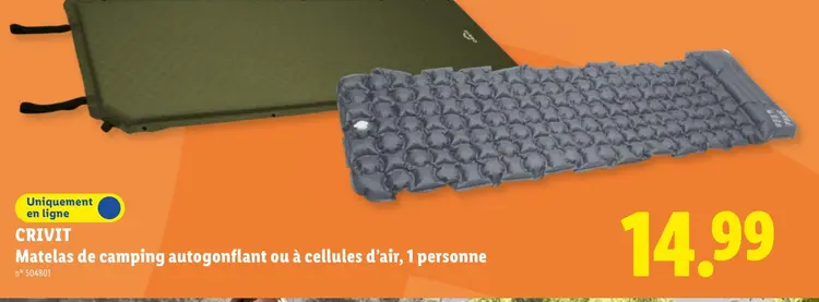 Offre: Matelas de camping autogonflant ou à cellules d'air