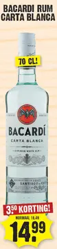 Aanbieding: BACARDI RUM CARTA BLANCA