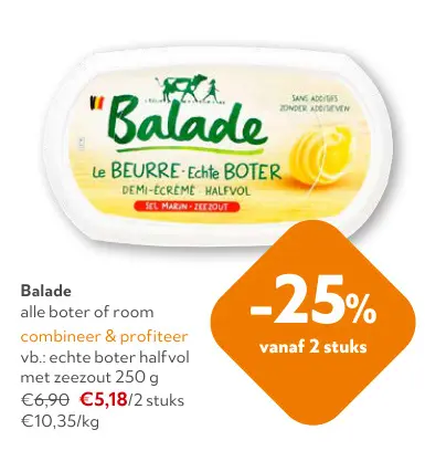 Promotie: Balade alle boter of room