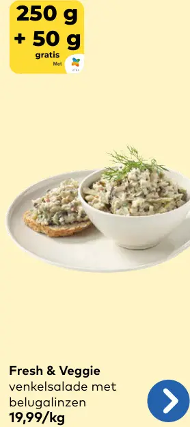 Promotie: Venkelsalade met belugalinzen