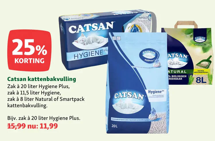 Aanbieding: Catsan kattenbakvulling