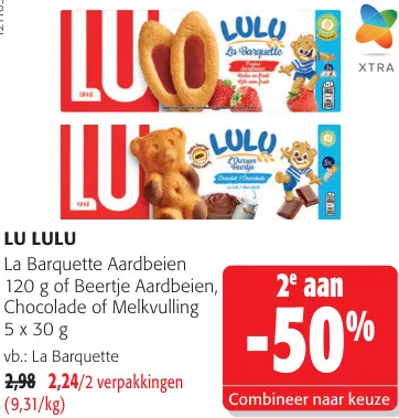 Promotie: La Barquette Aardbeien, Chocolade of Melkvulling