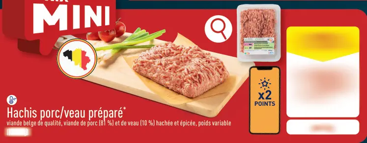 Offre: Hachis porc/veau préparé