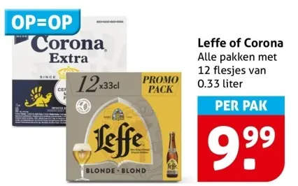 Aanbieding: Leffe of Corona