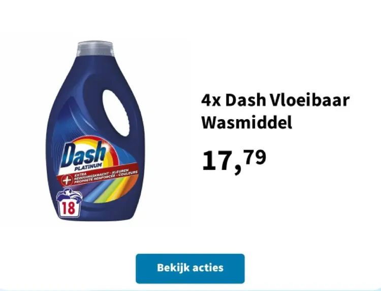 Promotie: Dash Vloeibaar Wasmiddel