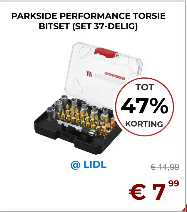 Aanbieding: Parkside performance torsie bitset