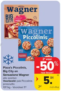 Aanbieding: Pizza's Piccolinis, Big City en Sensazione