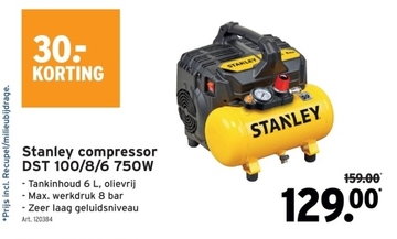 Aanbieding: Stanley compressor DST 100/8/6 750W