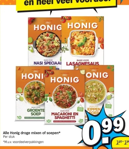 Aanbieding: Honig droge mixen of soepen