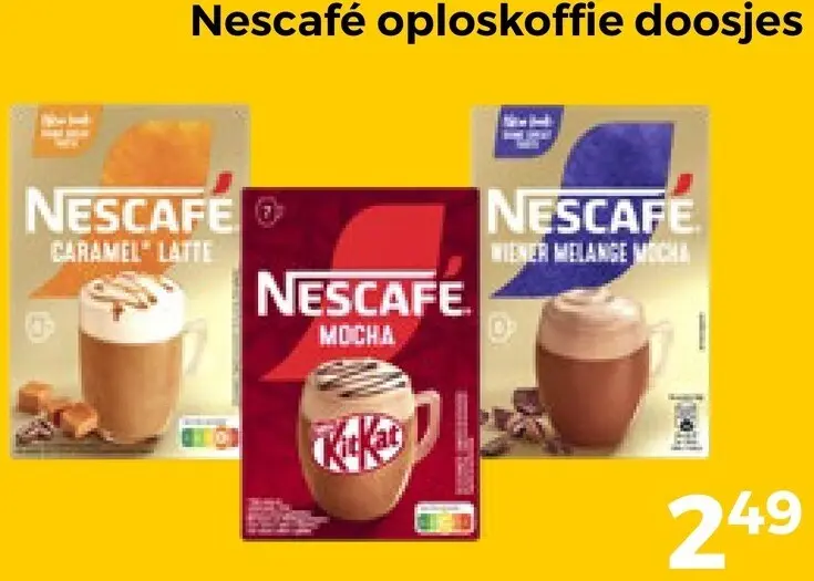 Aanbieding: Oploskoffie doosjes