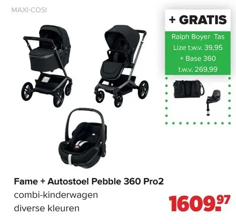 Promotie: Fame + Autostoel Pebble 360 Pro2