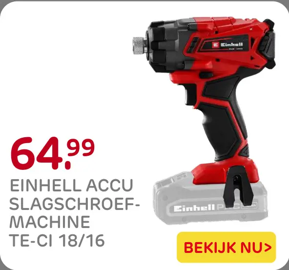 Aanbieding: Accu Slagschroefmachine TE-CI 18/16