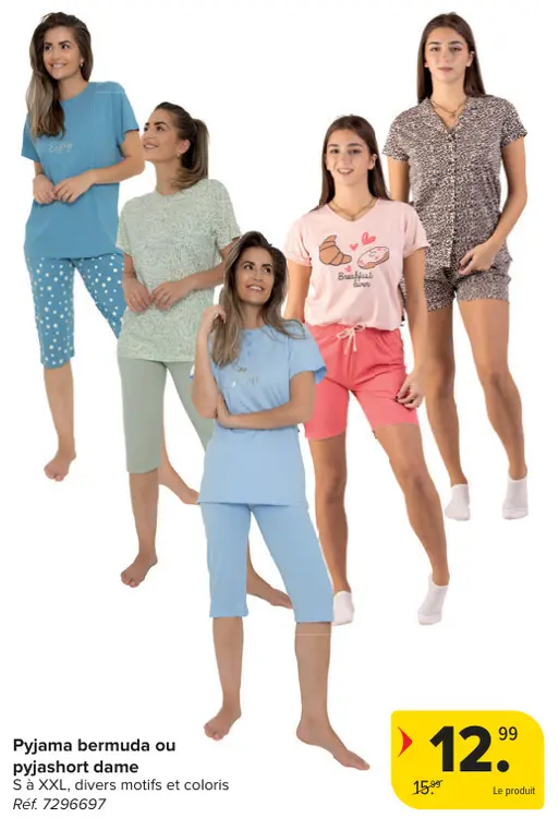 Offre: Pyjama bermuda ou pyjashort dame