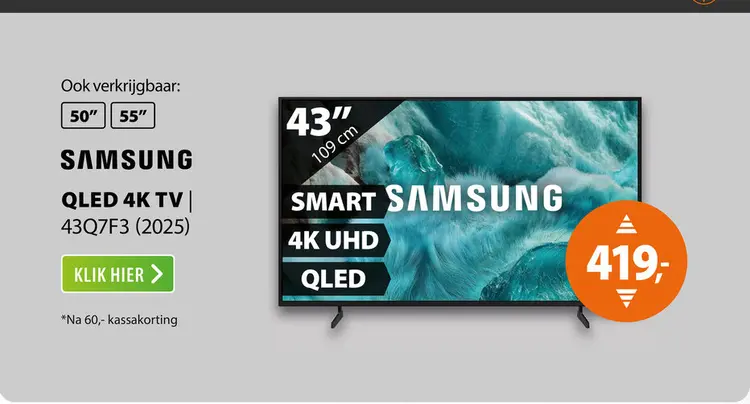 Aanbieding: Samsung QLED 4K 43Q7F3 (2025)